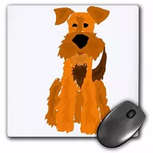 Funny Cute Airedale Terrier Puppy Dog Original Art