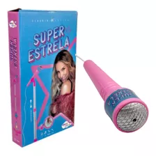 Microfone Com Pedestal Claudia Leitte Super Estrela Infantil