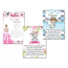 120 Tarjetas Con Oraciones Xv Años Baby Shower Personalizada