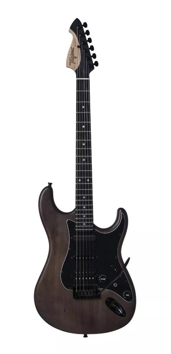 Guitarra Elétrica Tagima Signature Series Ja-3 De  Amieiro Transparent Brown Com Diapasão De Madeira Técnica
