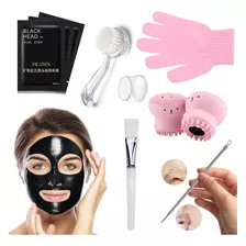 Kit De Limpieza Facial Set Cuidado Piel Mascarilla Negra 