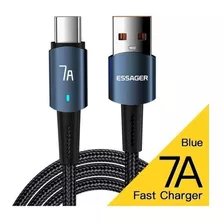 Cable Tipo C Essager 7a Carga Rápida 100w Para Honor/ Huawei/ Oppo/ Oneplus/ Realme/ Vivo/ Samsung - 1 Metro