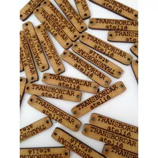 5 Plaquinhas Mdf 1x3cm Gravadas Personalizadas 