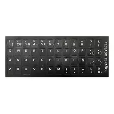 Sticker Letras Para Las Teclas Pasar A Español El Teclado ® Color Del Teclado Negro