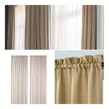 Cortinas Cortinados En Tela Rustica Para Rieles Y Barrotes