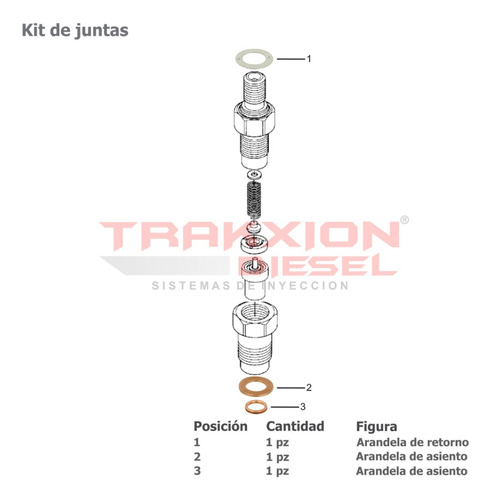 4 Kits De Gaskets Dph De Inyector Diesel Para H100 Hyundai Foto 5