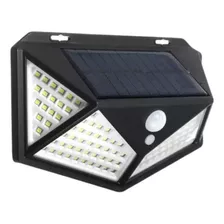 Kit 10 Luminária Solar Wpe 100 Leds Parede Branco 