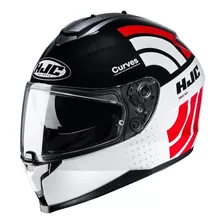 Hjc C70 Curves. Negro / Rojo / Blanco. (casco Integral)