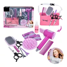 Kit Salón De Belleza Para Niñas + Accesorios Y Secador Juego