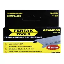 Grampo P/ Grampeador Tapeceiro 6mm C/ 1000 Grampos