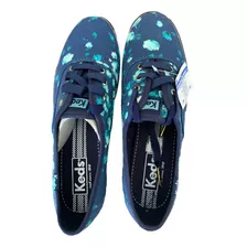 Tenis Keds Wf53636 Flores Azul Original 