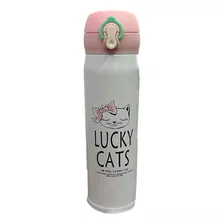 Garrafa Térmica Squeeze Academia Gatos 500 Ml Metal