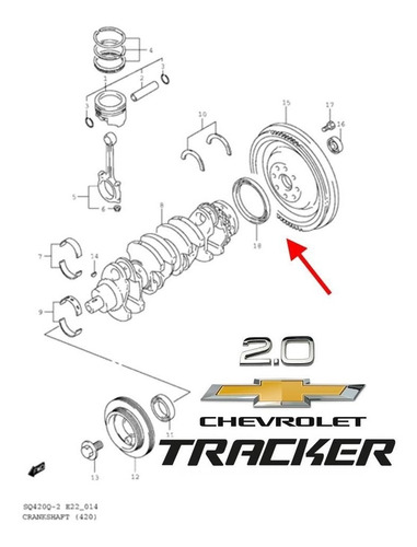 Reten Cigueal Trasero Chevrolet Tracker 2.0 4cil Aos 99/09 Foto 3