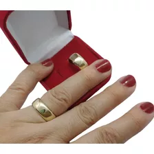 Par De Alianças Casamento Ouro 18k Encapada 7mm Garantia 