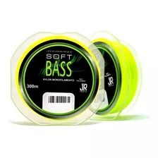 Linha Monofilamento Soft Bass 0,35mm / 300mt - Jrpesca Cor Amarelo