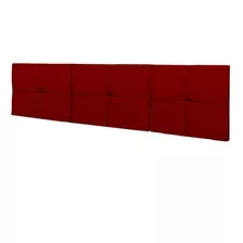 Cabeceira Cama Casal Queen Box México 1,60 Vermelho Suede