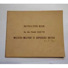 Manual De Uso De Fotómetro Weston Master Ii Exposure Meter