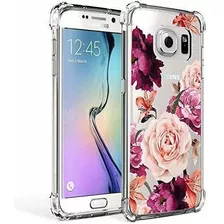 Para Galaxy S8 Kiomy Funda Transparente Con Diseño Floral P