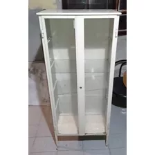 Armário Farmácia Antigo Grande 2 Portas Vitrine Hospitalar