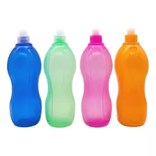 Botella Plastica Deportiva Tapa Push Pull 750ml / 80 Unid