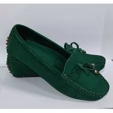 Mocassim Feminino Em Couro Nobuck Legitimo, Lançamento