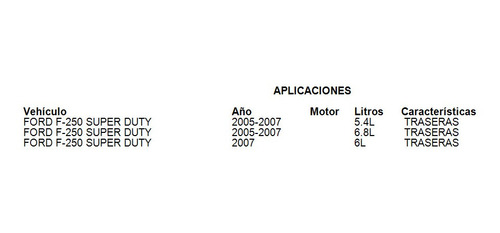 Balatas Traseras Ford F-250 Super Duty 2007 6.0l Brembo Foto 3