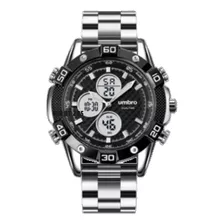 Relógio Umbro Masculino Digitech Dual Time Umb-dt-2-bs