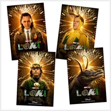 4 Posters Adheribles Loki Marvel Disney+ 60x45cm