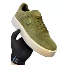 Zapatillas Feel Good Doha Gamuza Green Envio Gratis