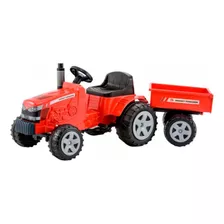 Tractor A Pedal Rojo Con Trailer Para Niños Biemme