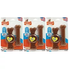 (3 Pack) Nylabone Sólo Para Cachorros Lobo Anillo Y Flexi Pe