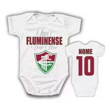 Body Bebê Personalizado Do Fluminense Com Nome