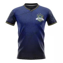 Camisa Brasil Azul Masculina Selecao Br Mapa Império Hexa 22