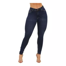 Calça Jeans Feminina Cigarrete Blue Black Lycra