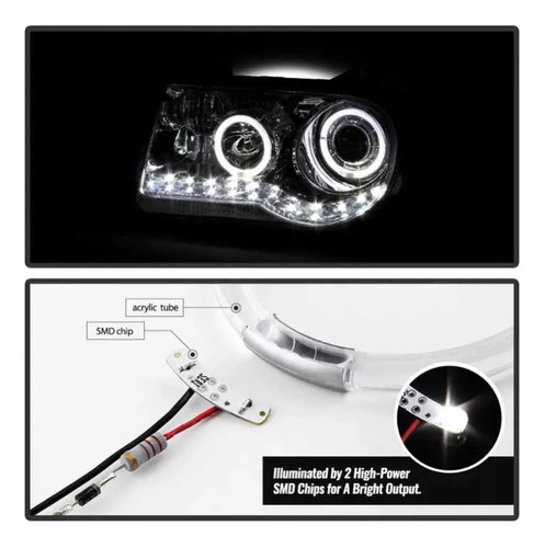 Faros Led Chrysler 300c 2005 2006 2007 2008 2009 10 Cromados Foto 6