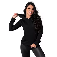 Casaco Blusa Capuz Moletinho Inverno Feminino