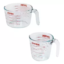 Set De 2 Tazas Medidoras Pyrex - 1 Lt Y 500 Ml