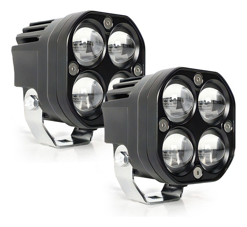 4pc Faros De Lupa Led Luz Doble Color Para Moto Auto 28000lm Foto 10