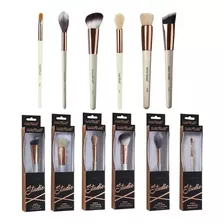 Set De 6 Brochas Macrilan Studio E Professional Line Gold Face