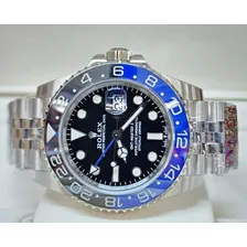 Reloj Rol Gmt Master Batman Jubilee Eta Suizo Grabado 41 Mm