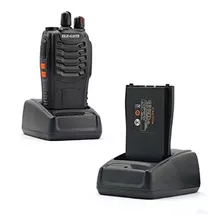 Walkie Talkie Con Audífonos Con43 Ele-gate® Radios Fm Color Negro