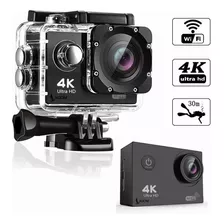 Cámara De Vídeo Deportiva Lagom H16-4r Sumergible 4k Full Hd Wifi 2.7k 30fps Control Remoto Dvr Menos Ruido Lapso Del Tiempo Grabadora Digital Con Pantalla Inteligente Y Puerto De Memoria Hdmi