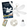 Lâmpada Led Com Ventilador De Teto Bivolt Controle 80w E27