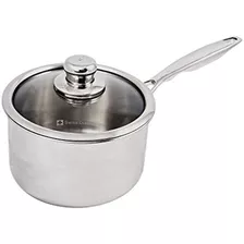 Swiss Diamond Premium Clad Sauce Pan Wlid 26 Qt 7 Silver