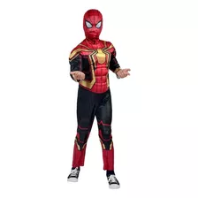 Disfraz Spiderman Hombre Araña Con Músculos Acolchado Niños 
