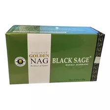 Incenso Massala Golden Nag Sálvia Negra Black Sage Cx Com 12