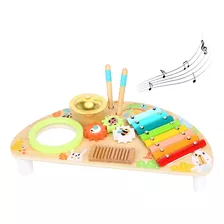 Mesa Multifuncion Didactica Musical Con 5 Instrumentos Bebes