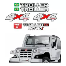 Kit Adesivos Resinados Troller 2010 Prata Trl09