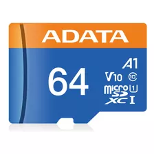 Memoria Micro Sd Adata 64gb Uhs-i U1 Clase 10 V10 A1