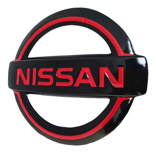 Emblema Parrilla Nissan Versa 2015-2019 Negro/rojo Foto 2